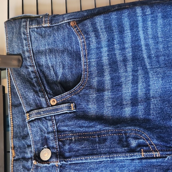 Levi's Dark Blue Distressed Jeans - Picture 6 of 16